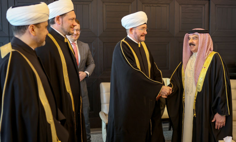 جلالة الملك المعظم يستقبل رئيس الإدارة الدينية لمسلمي روسيا الاتحادية رئيس مجلس شورى المفتين